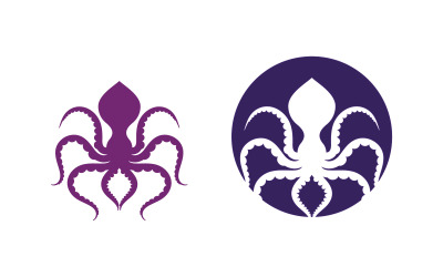Icona vettoriale di polpo Modello di progettazione dell&amp;#39;illustrazione del logo v.4