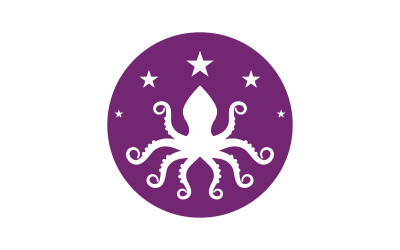 Ikona wektorowa ośmiornicy Szablon projektu ilustracji logo v.9