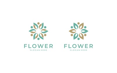 Logo abstrait d&amp;#39;ornement de fleur