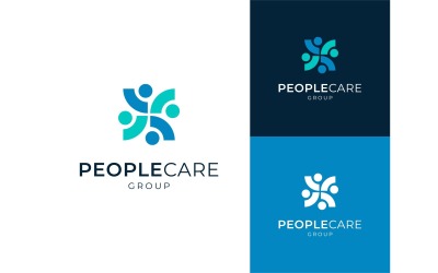 Logo astratto del gruppo di persone della comunità
