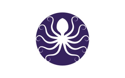 Octopus vector icon Logo illustration design template v.6