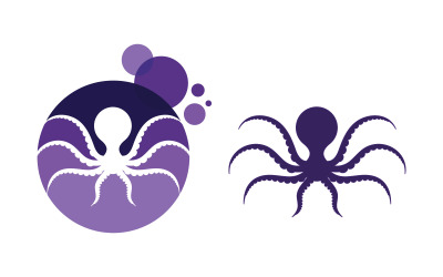 Octopus-Vektorsymbol-Logo-Illustrationsdesign-Vorlage v.1