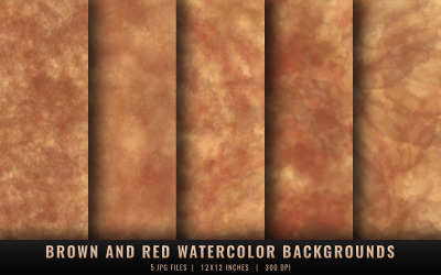 Brown and Red Watercolor Backgrounds
