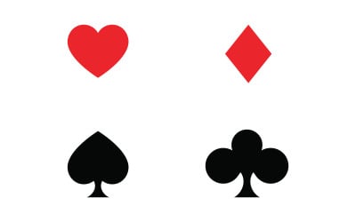 Casino card icon template vector illustration design v.4
