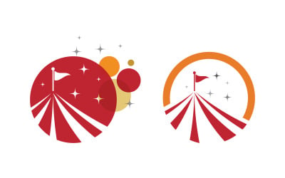 Circus Tend vektör çizim tasarım logo şablonu v.2