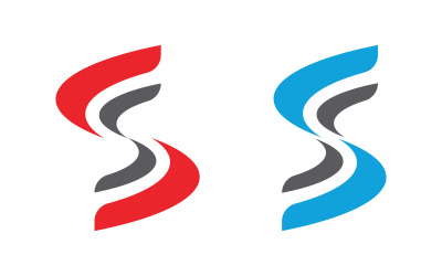 Design-Vektorvorlage für das S-Buchstabenlogo von Unternehmen v.2