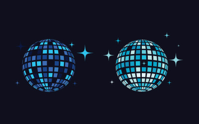 Discobalfeest vector pictogram illustratie ontwerp sjabloon v.10