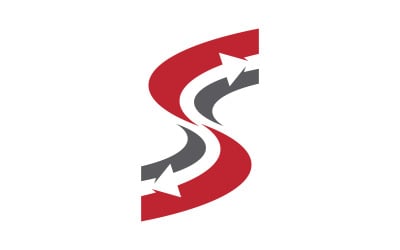 Szablon wektora projektu logo korporacyjnego litery S w wersji 3