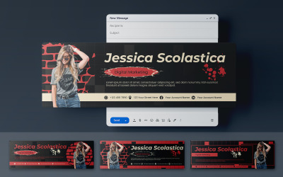Abstrakte E-Mail-Header-Vorlage