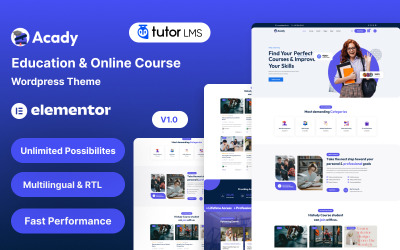Acady - Tema WordPress para Educação e Cursos Online
