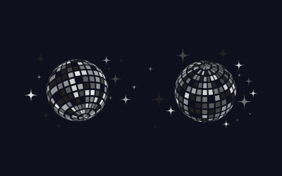 Discobalfeest vector pictogram illustratie ontwerp sjabloon v.2