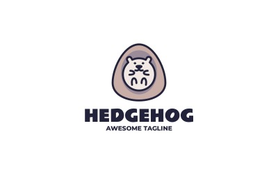 Egel Eenvoudig Mascotte Logo 25