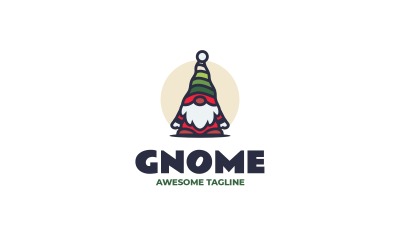 Logo mascotte semplice gnomo 56