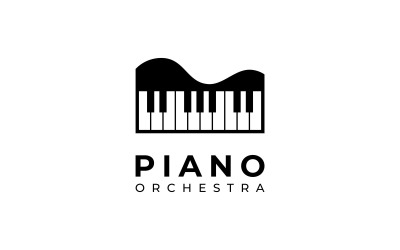 Logo orchestru klavírní klávesnice