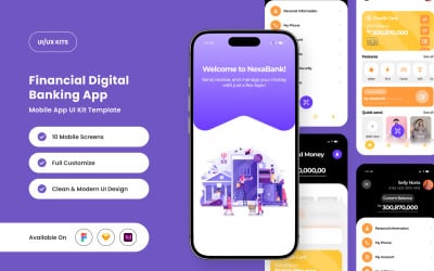 NexaBank – Minimalist Banking App UI Kit