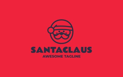 Santaclaus Line Art Logo Template