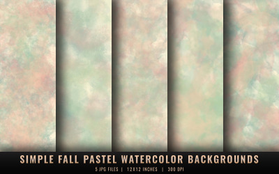 Simple Fall Pastel Watercolor Backgrounds