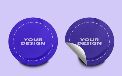 Sticker Mockup Template Design -195