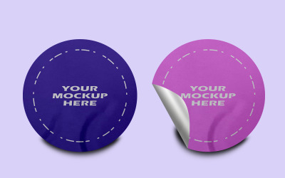 Sticker Mockup Template Design -196