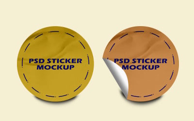 Sticker Mockup Template Design -198