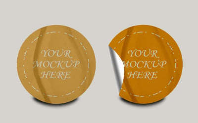 Sticker Mockup Template Design -200