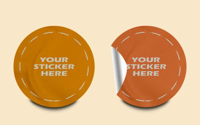 Sticker Mockup Template Design -201