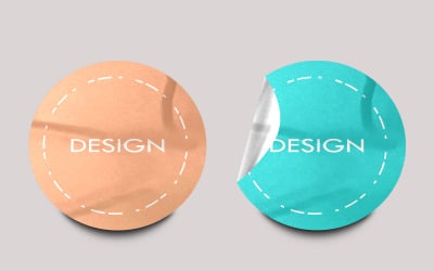 Sticker Mockup Template Design -204