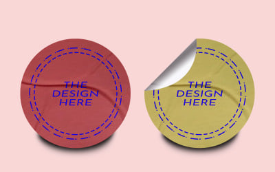 Sticker Mockup Template Design -205