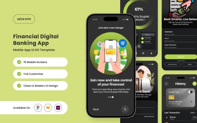 VaroBank – Futuristic Digital Banking App UI Kit