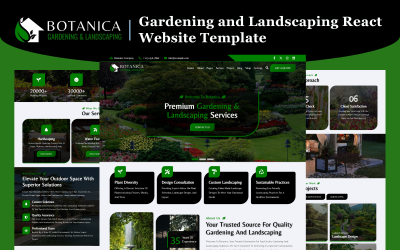Botanica – Modèle de site Web React pour le jardinage et l&amp;#39;aménagement paysager