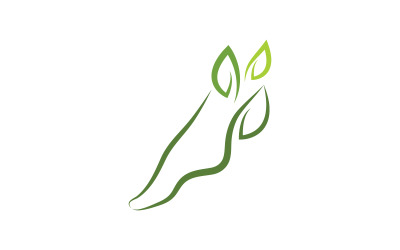 Diseño de ilustración de icono vectorial de plantilla de logotipo de clínica de cuidado de pies v.1
