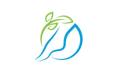 Diseño de ilustración de icono vectorial de plantilla de logotipo de clínica de cuidado de pies v.4