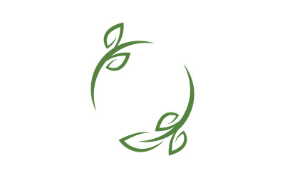 Drzewo liść natura wegańska koncepcja Logo Szablon v.1