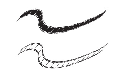 Filmstreifen-Kino-Symbol, Vektor-Logo-Design-Illustration v.1