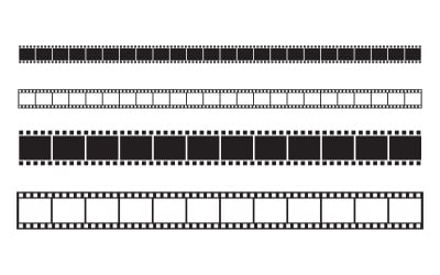 Filmstrip cinema icon vector Logo design illustration v.2