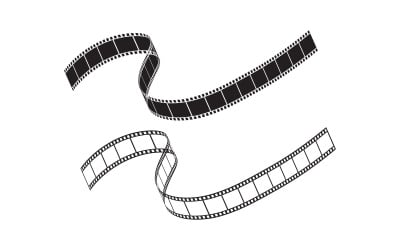 Filmstrip cinema icon vector Logo design illustration v.4