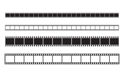 Filmstrip cinema icona vettore Logo design illustrazione v.2