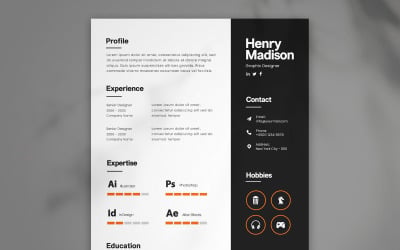 Graphic Designer Resume Template 04