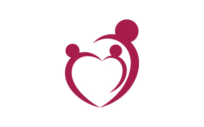 Helfen Sie, sich um soziale Menschlichkeit zu kümmern. Logo-Design-Vorlage v.4