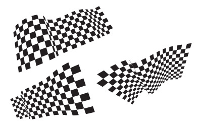 Icône de drapeau de route de course, conception simple, illustration vectorielle