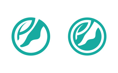 Modello di logo della clinica per la cura dei piedi, illustrazione vettoriale dell&amp;#39;icona, design v.8