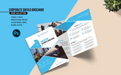 Professional Business Bifold Brochure Template – Customizable &amp;amp; Printable