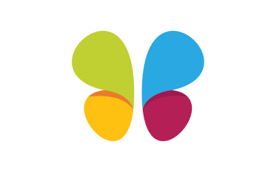 Schmetterling, bunte Vektor-Symbol-Logo-Design-Vorlage v.1