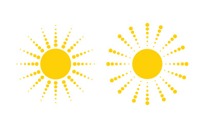 Sonnenschein-Vektor-Illustration Symbol Logo Vorlage Design v.2