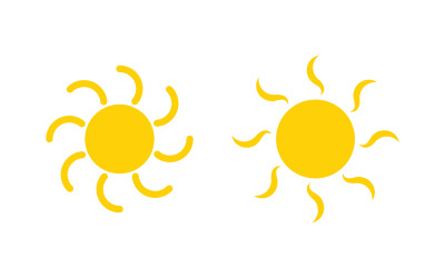 Sonnenschein-Vektorillustration-Symbol-Logo-Vorlagendesign v.4
