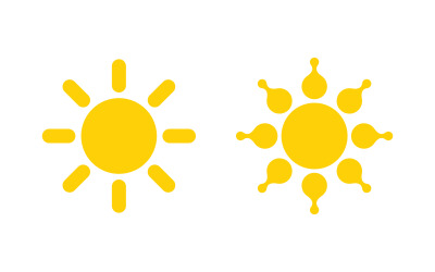 Sonnenschein-Vektorillustration-Symbol-Logo-Vorlagendesign v.7