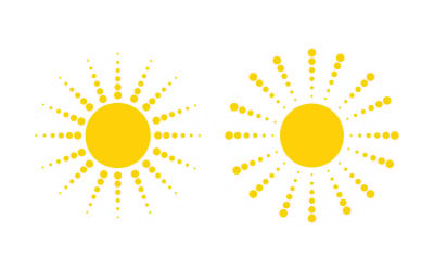 Sun Shine Vector illustration Icon Logo Template design v.2