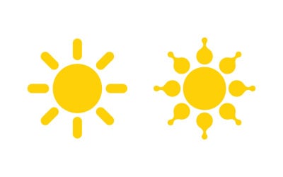 Sun Shine Vector illustration Icon Logo Template design v.7