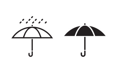 Umbrella illustration Icon Logo Template design v.1