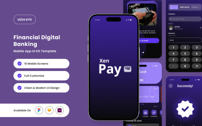 XenPay - Kit interfaccia utente per app mobile per servizi bancari digitali
